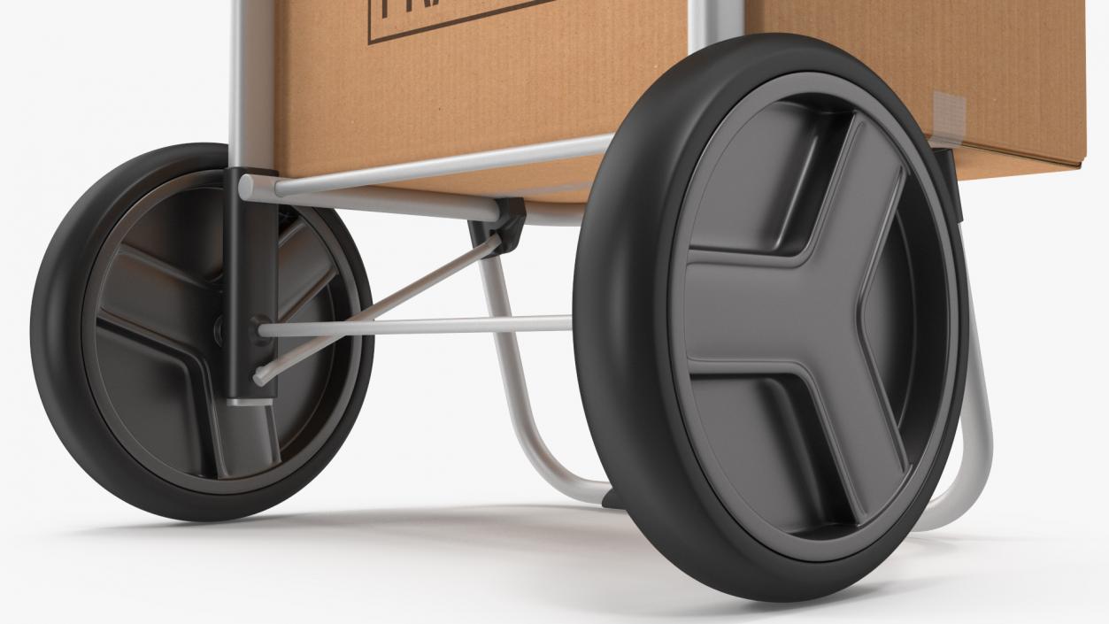 3D Two Wheel Compact Luggage Cart with Boxes