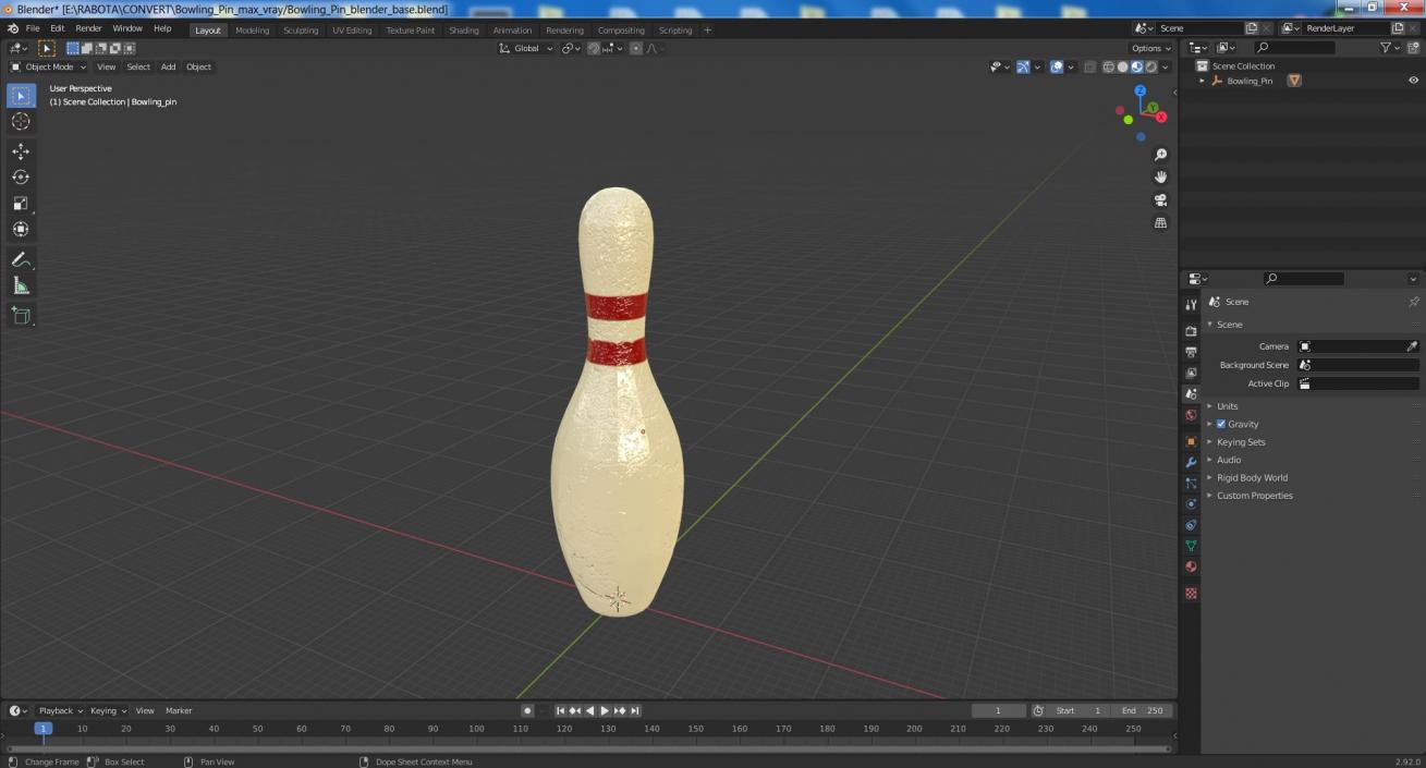 3D Bowling Pin