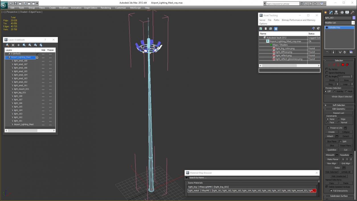 3D Airport Lighting Mast