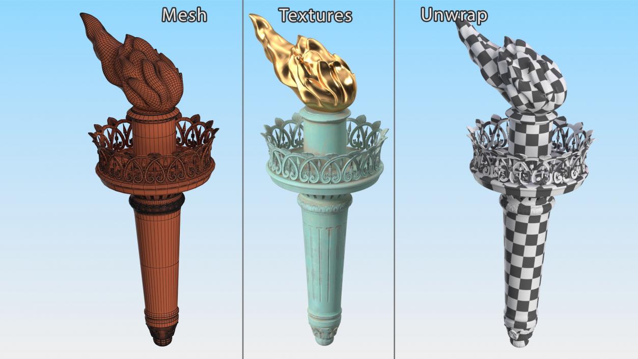 3D Statue of Liberty Torch model