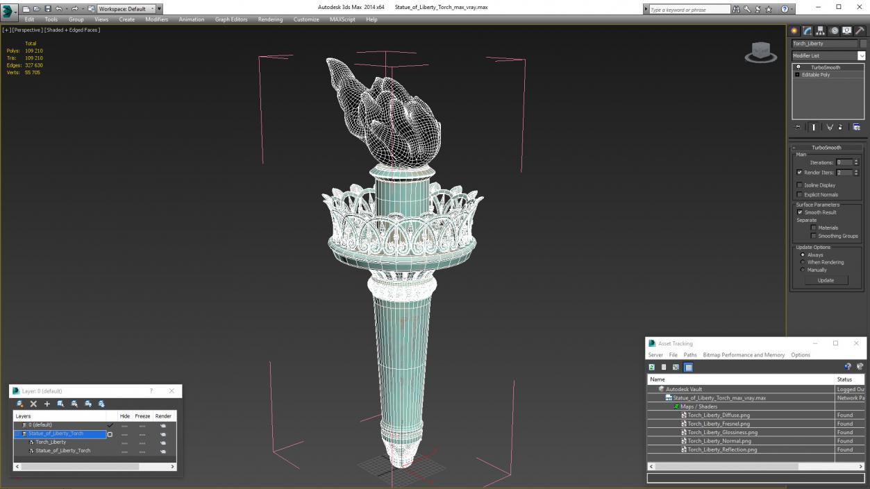 3D Statue of Liberty Torch model