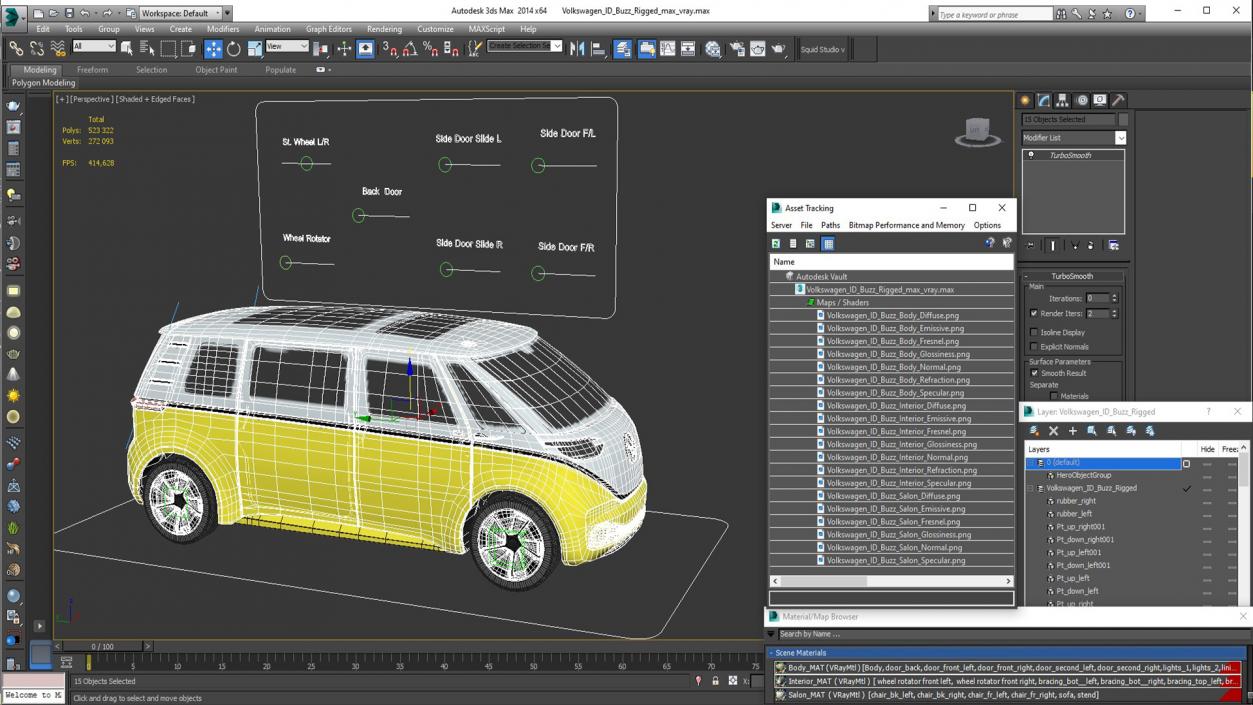 3D model Volkswagen ID Buzz Rigged