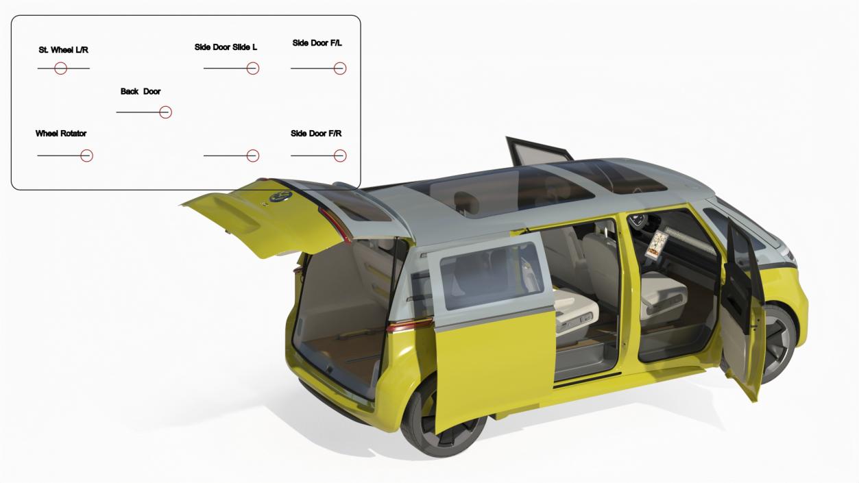 3D model Volkswagen ID Buzz Rigged