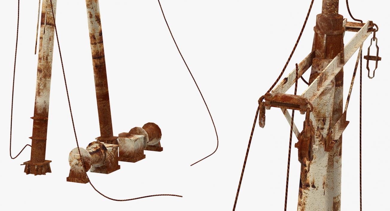 Old Rusty Mast 3D model