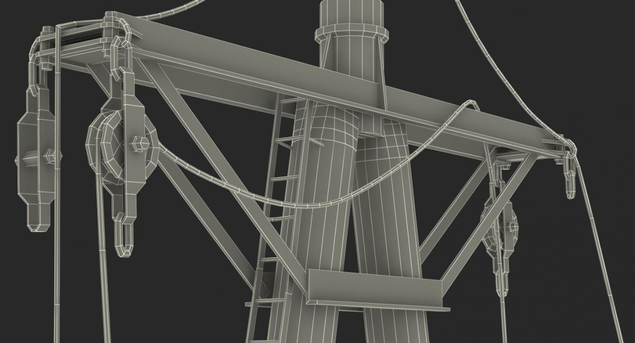 Old Rusty Mast 3D model