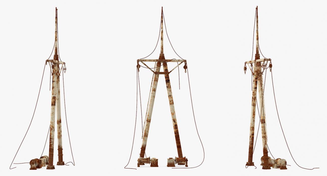 Old Rusty Mast 3D model