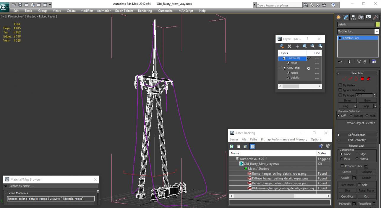 Old Rusty Mast 3D model