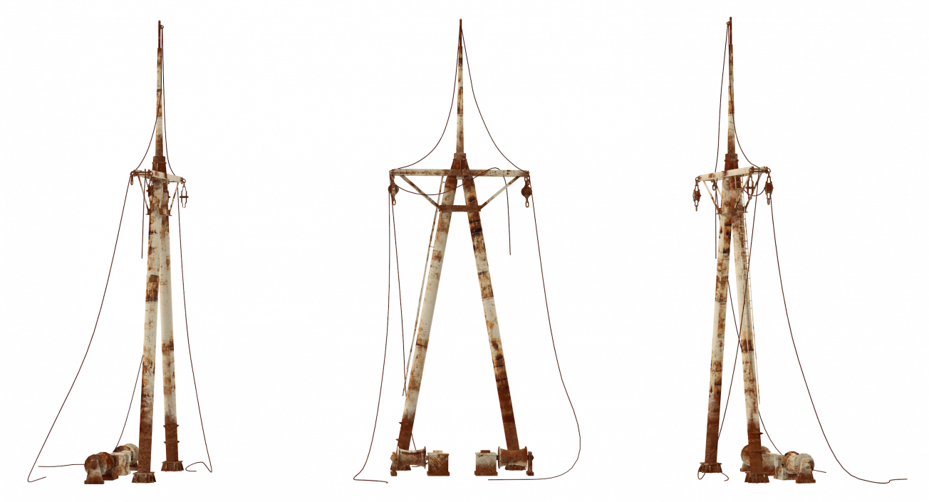 Old Rusty Mast 3D model