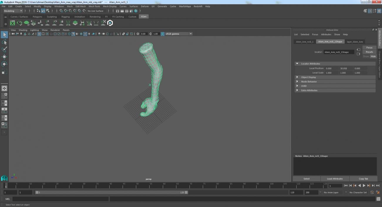 Alien Arm 3D model