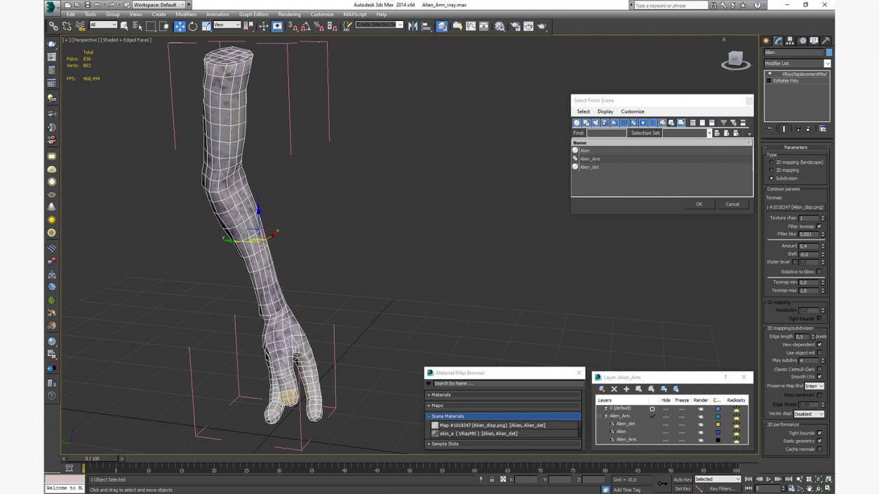 Alien Arm 3D model