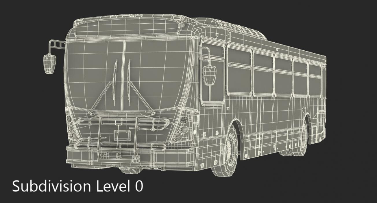 Bus Nabi Model 416 Miami Dade Transit Rigged 3D model