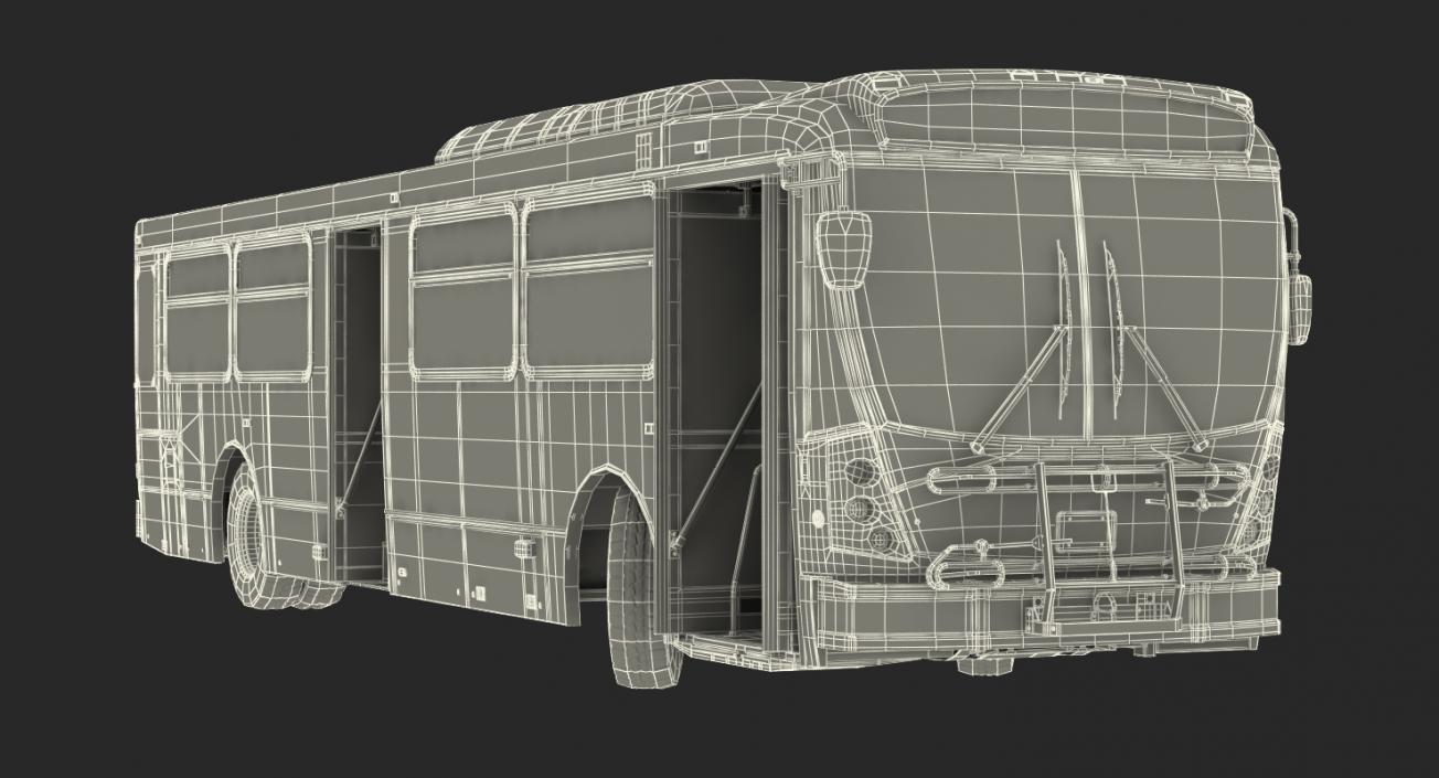 Bus Nabi Model 416 Miami Dade Transit Rigged 3D model