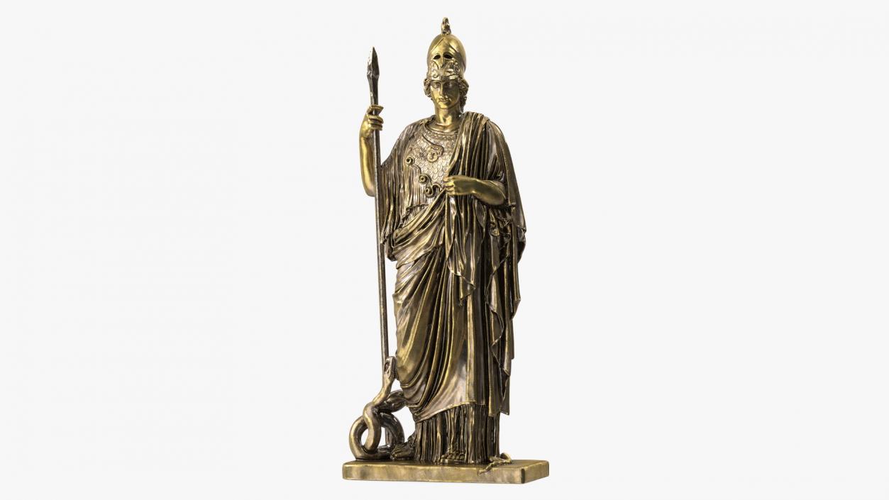 3D Statue Goddess Athena Bronze model