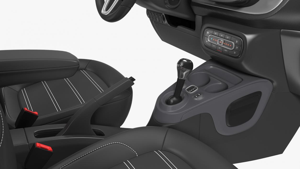 3D Smart EQ Fortwo Interior Layout Dashboard