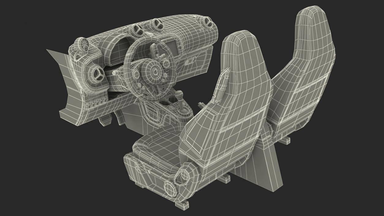 3D Smart EQ Fortwo Interior Layout Dashboard