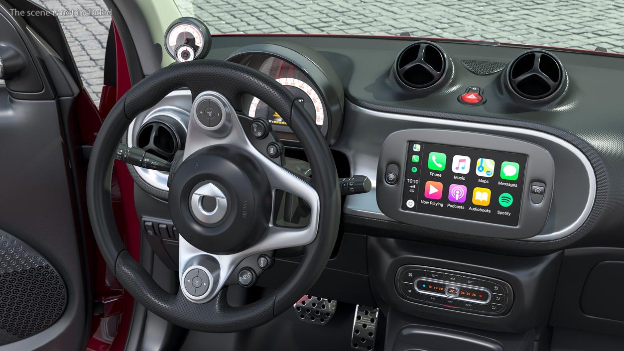 3D Smart EQ Fortwo Interior Layout Dashboard