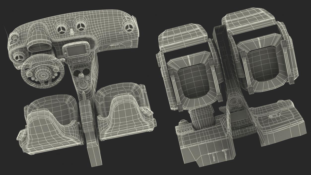 3D Smart EQ Fortwo Interior Layout Dashboard