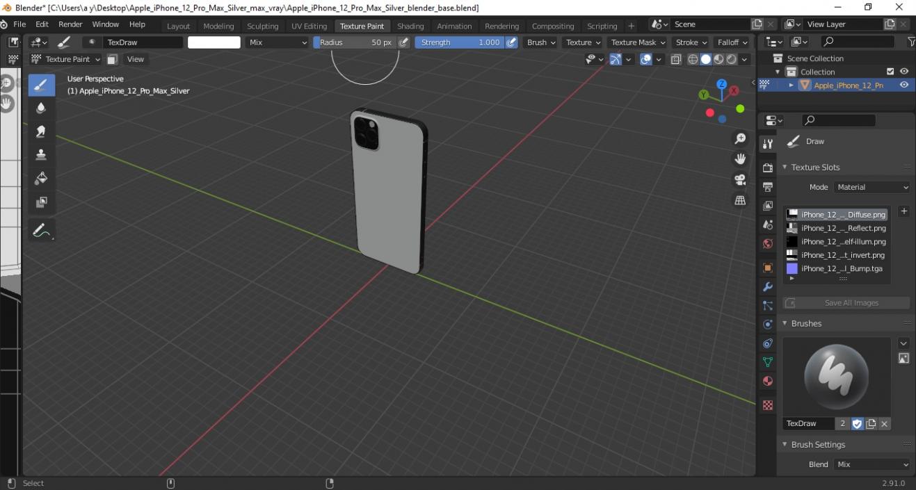 3D model Apple iPhone 12 Pro Max Silver