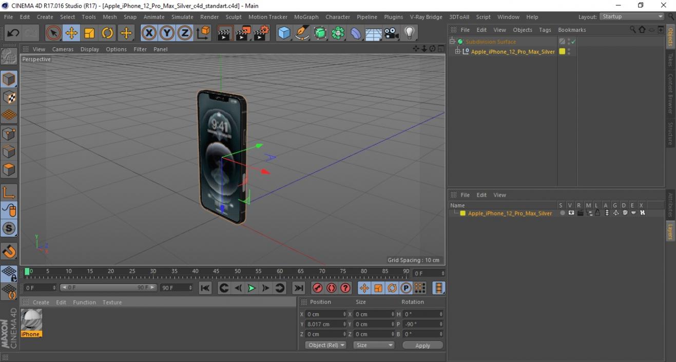 3D model Apple iPhone 12 Pro Max Silver