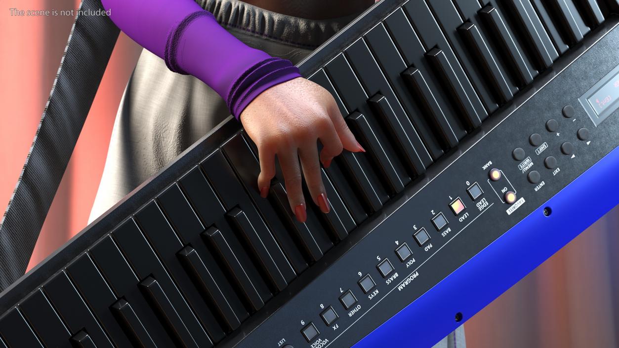 Woman with Keytar 3D