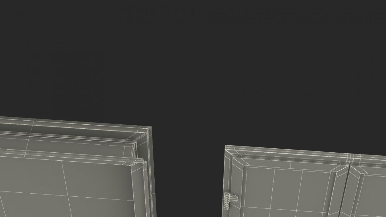 Plastic Door with Window 3D model