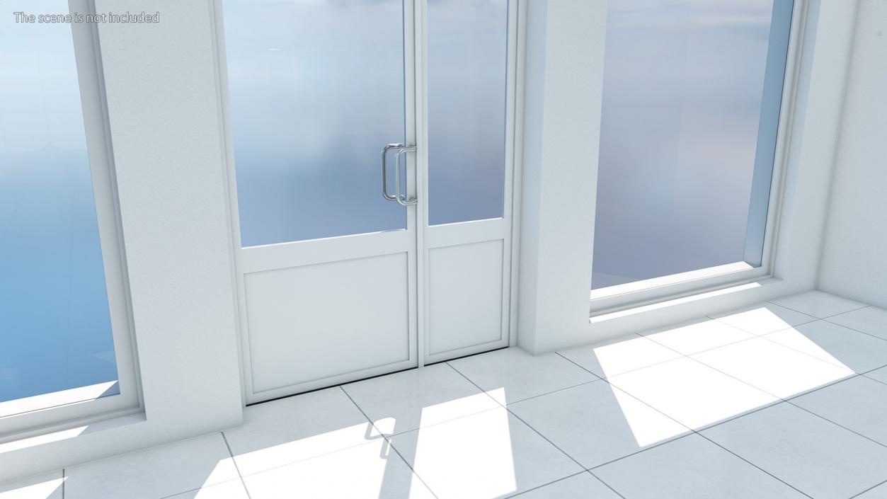 Plastic Door with Window 3D model