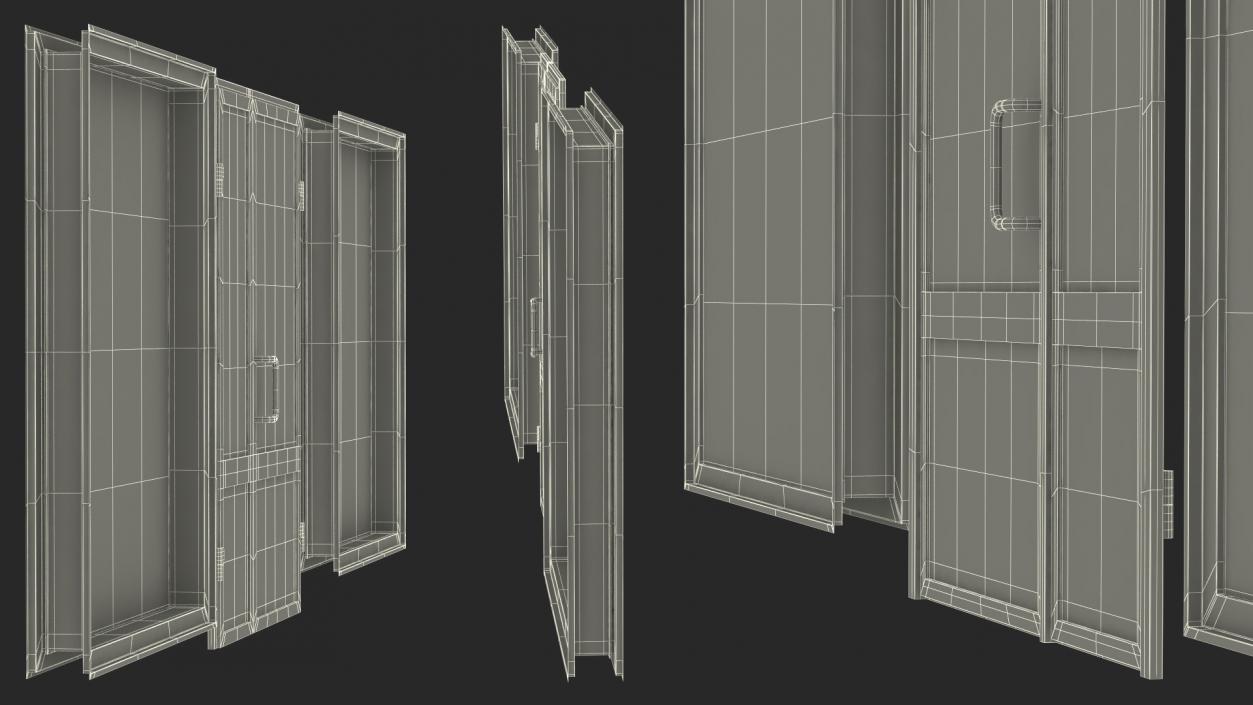 Plastic Door with Window 3D model