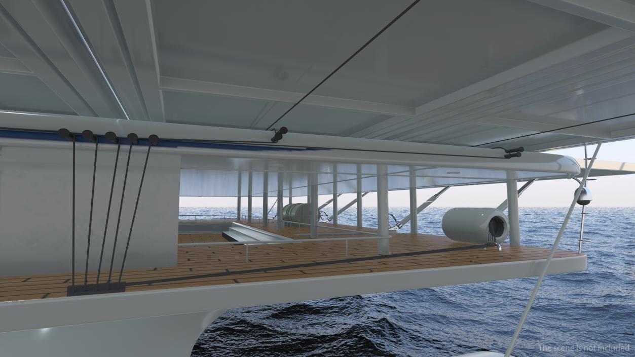 3D Electric Boat PlanetSolar Simple Interior