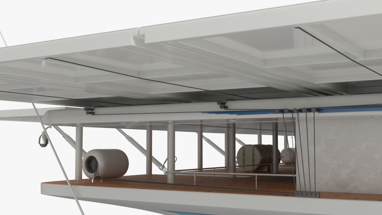 3D Electric Boat PlanetSolar Simple Interior