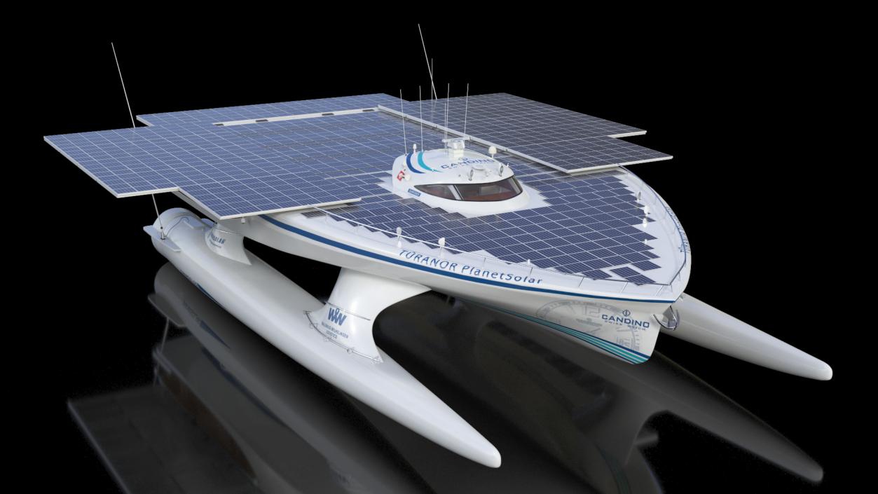 3D Electric Boat PlanetSolar Simple Interior