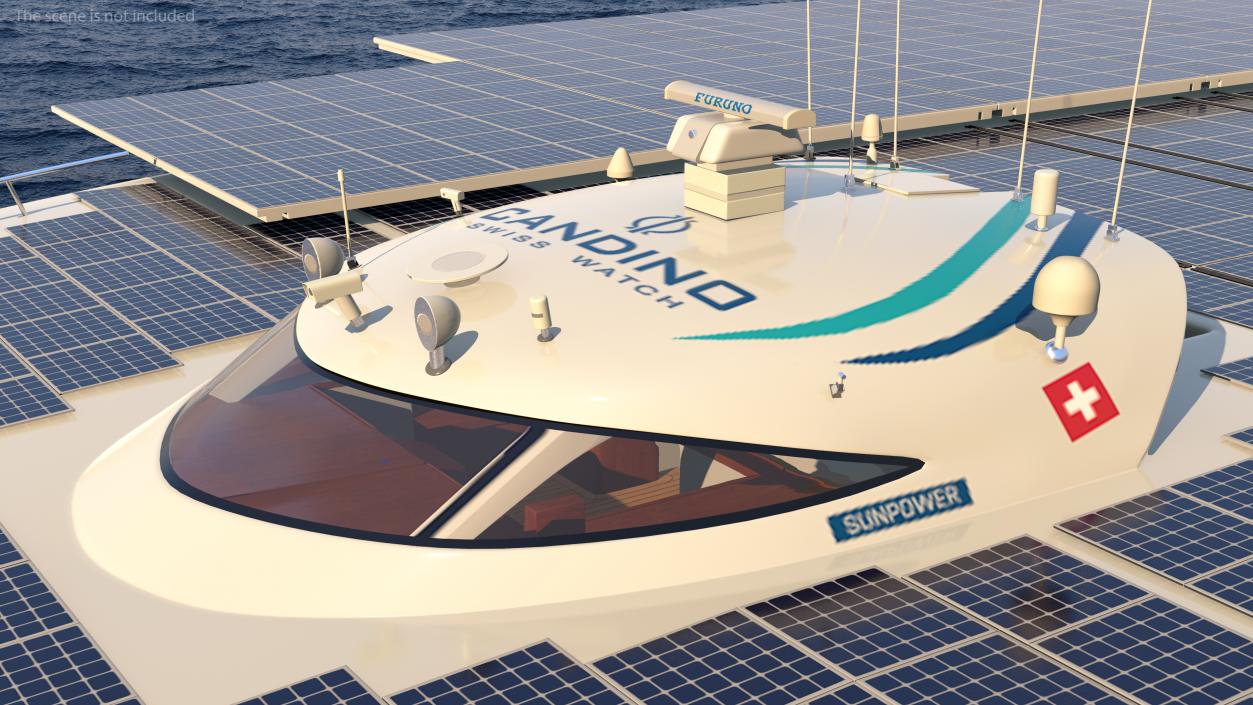 3D Electric Boat PlanetSolar Simple Interior