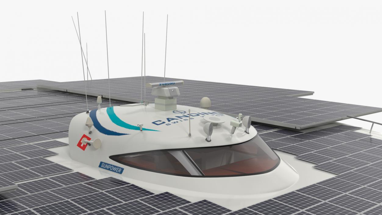 3D Electric Boat PlanetSolar Simple Interior