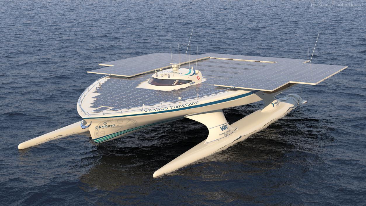 3D Electric Boat PlanetSolar Simple Interior