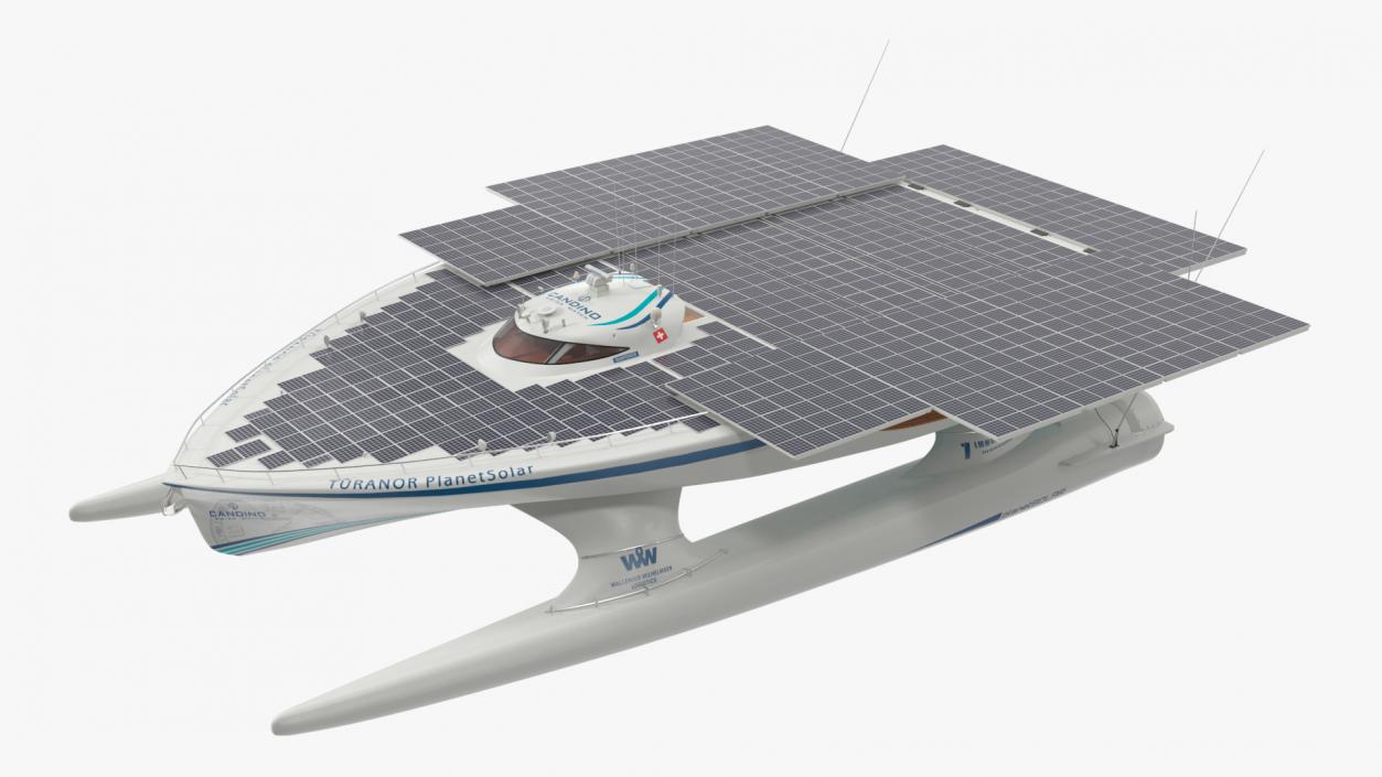 3D Electric Boat PlanetSolar Simple Interior