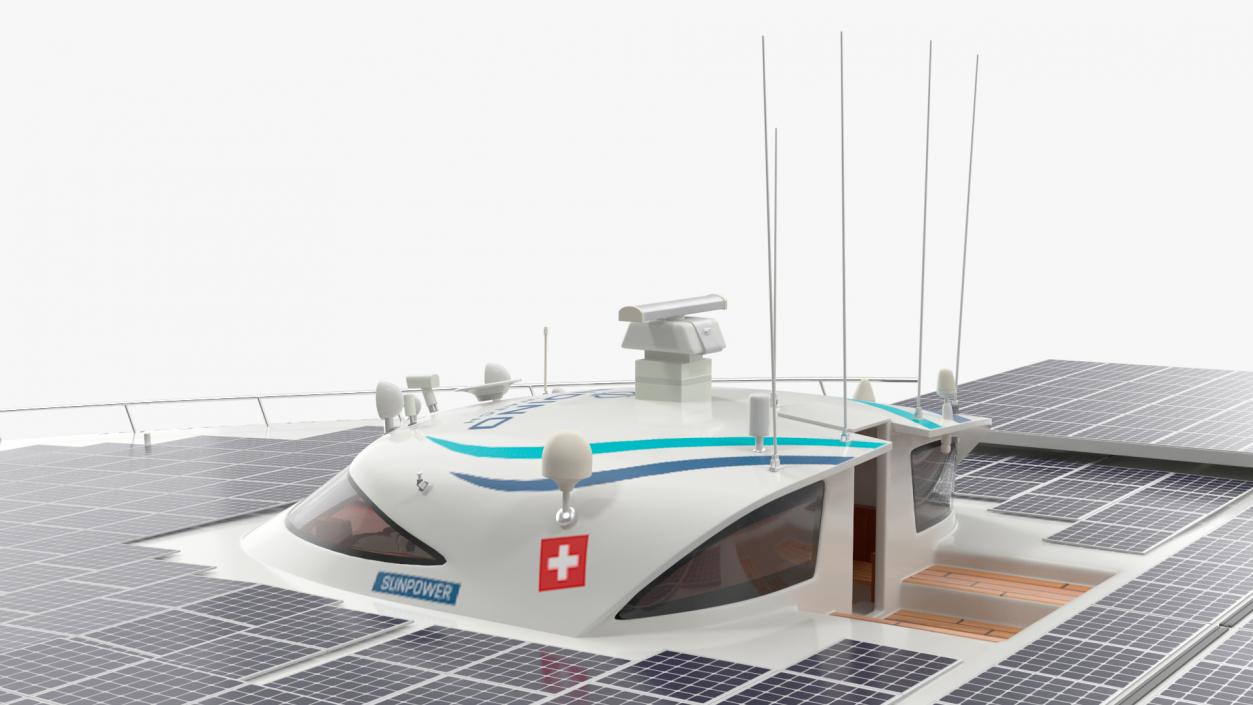 3D Electric Boat PlanetSolar Simple Interior