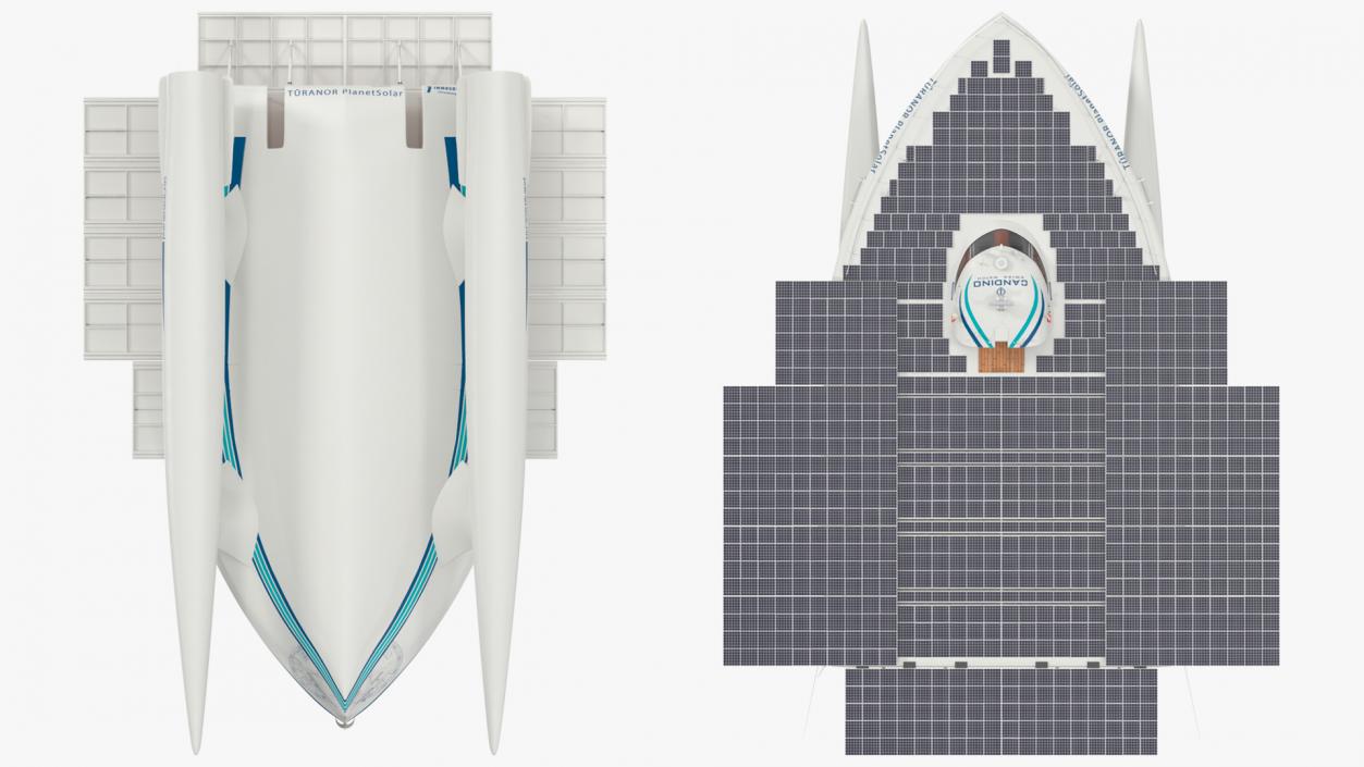 3D Electric Boat PlanetSolar Simple Interior