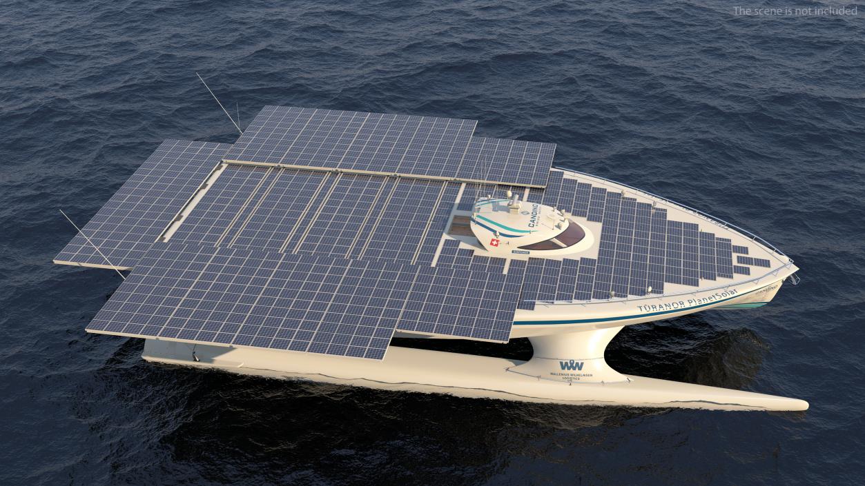 3D Electric Boat PlanetSolar Simple Interior