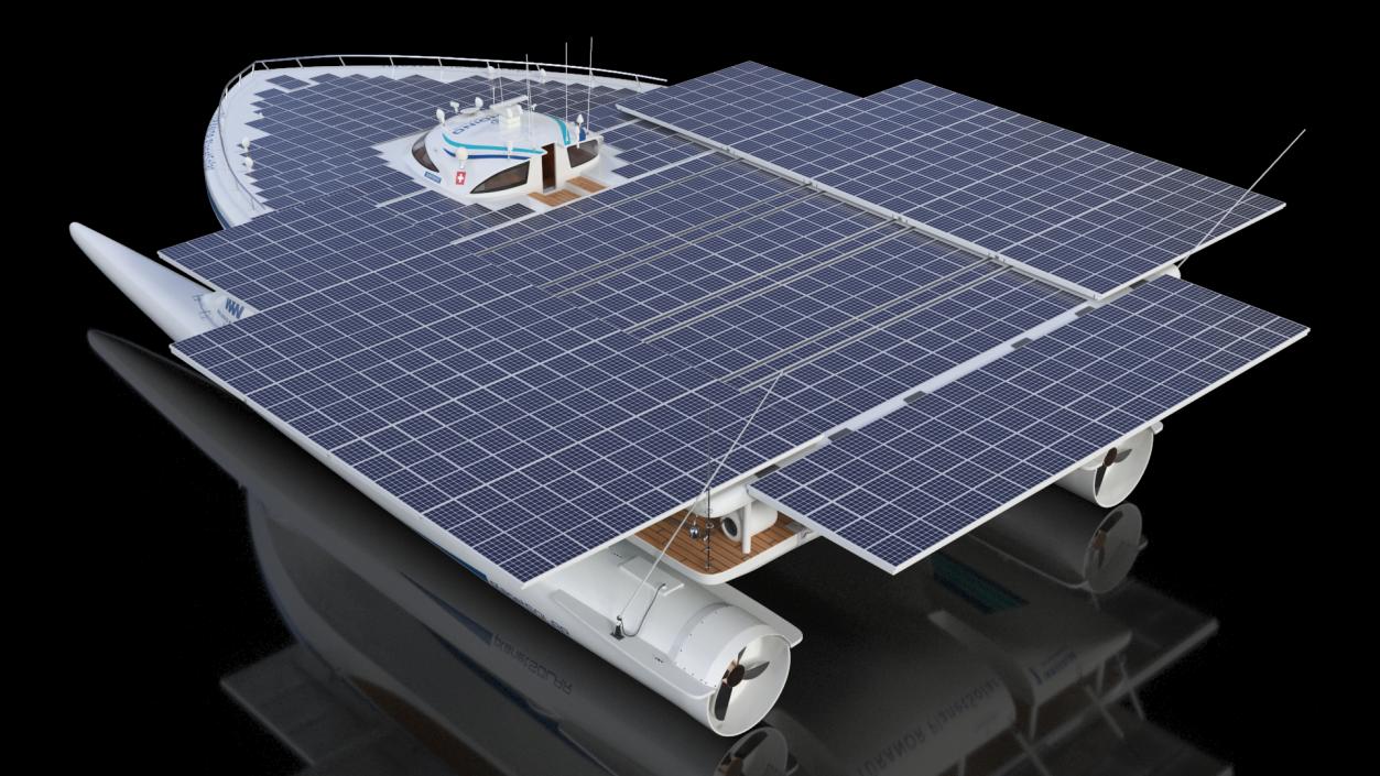 3D Electric Boat PlanetSolar Simple Interior