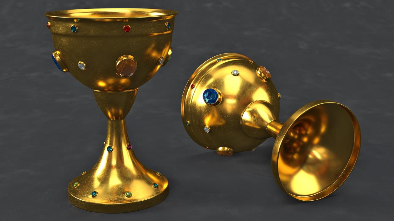 3D model Medieval Jeweled Gold Cup