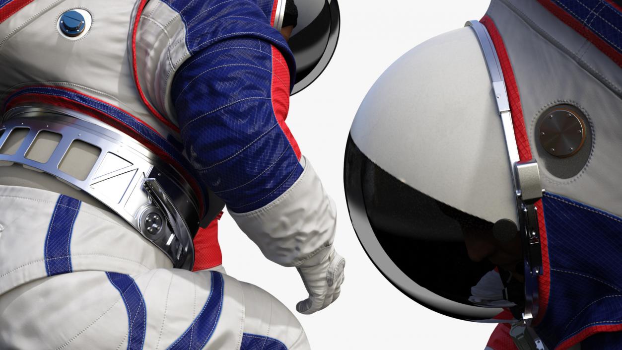 Spacesuit NASA Astronaut xEMU Working Pose 3D