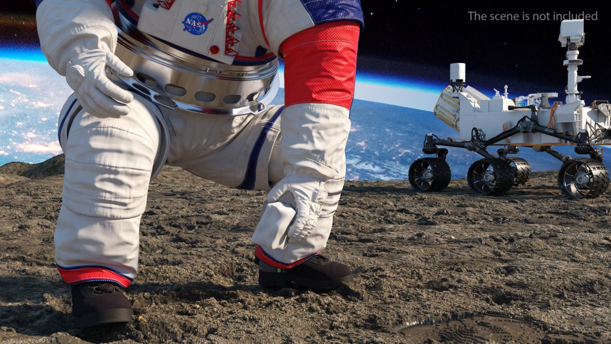 Spacesuit NASA Astronaut xEMU Working Pose 3D