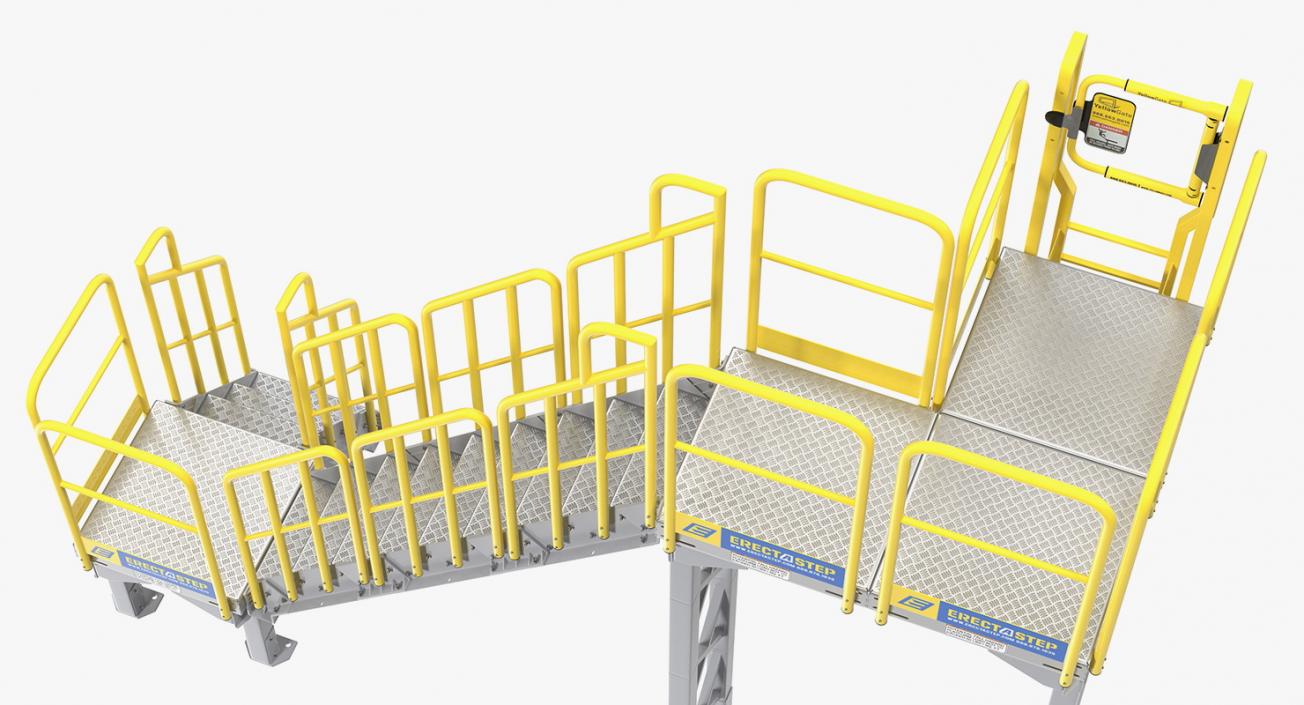 3D Industrial Stairs Collection model