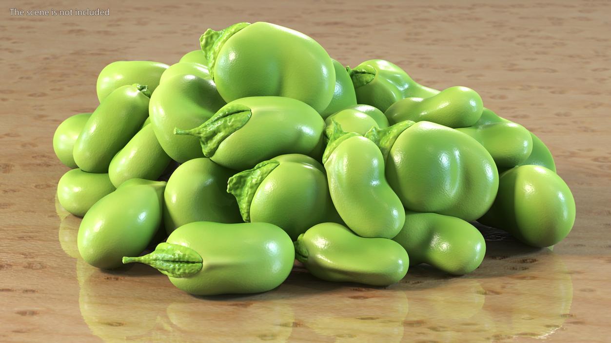 3D model Pile of Fresh Broad Beans