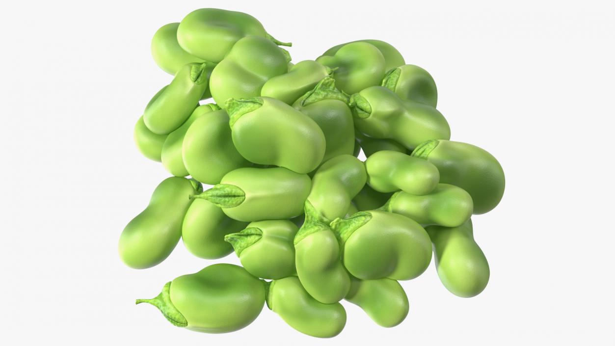 3D model Pile of Fresh Broad Beans