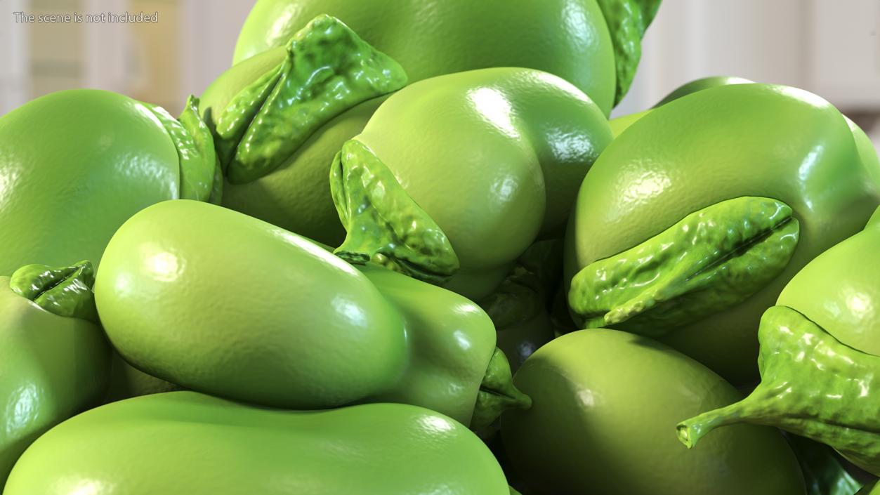 3D model Pile of Fresh Broad Beans