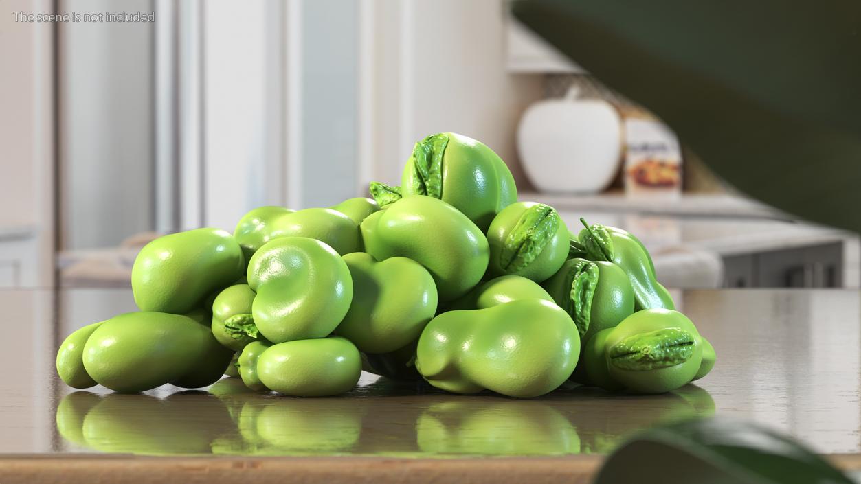 3D model Pile of Fresh Broad Beans