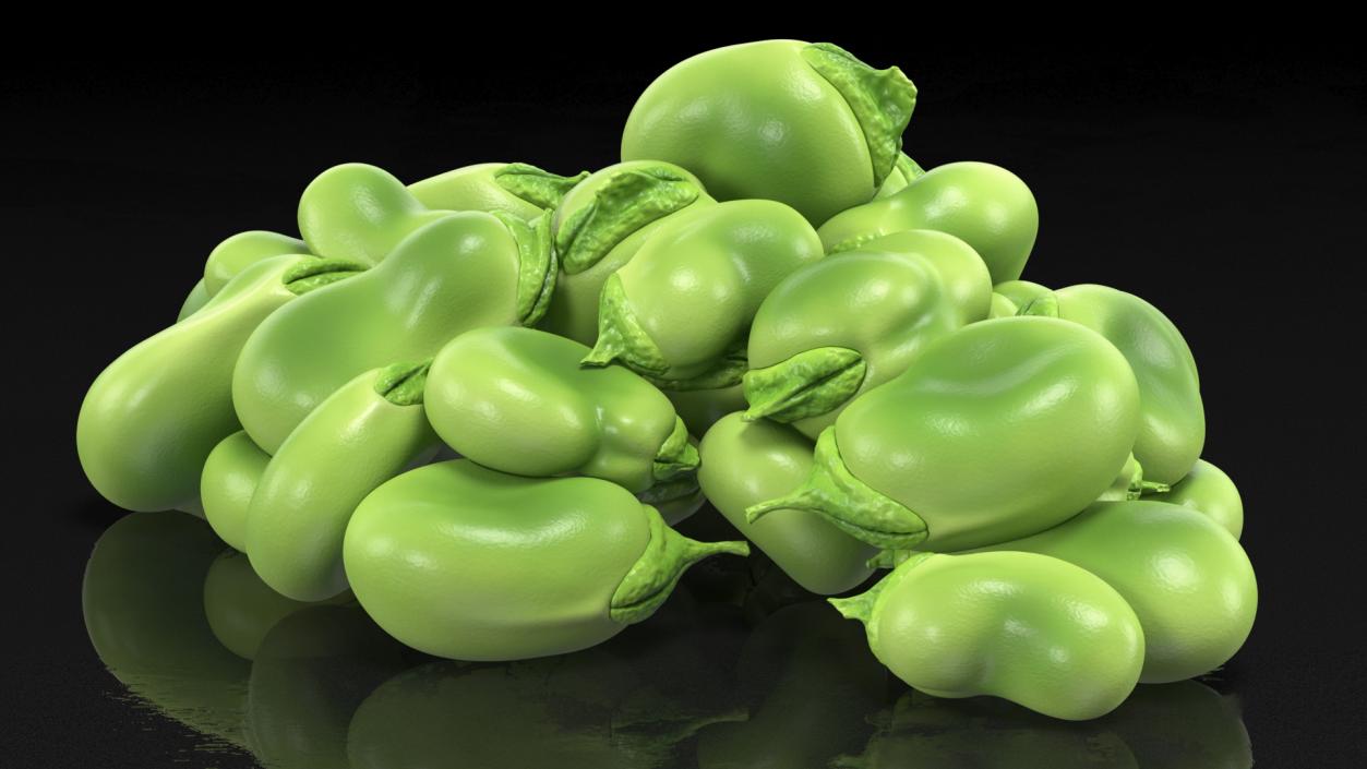 3D model Pile of Fresh Broad Beans