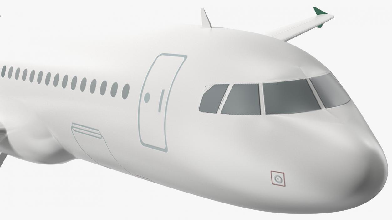 Low Wing Jet Airliner Scale Model with Stand 3D model