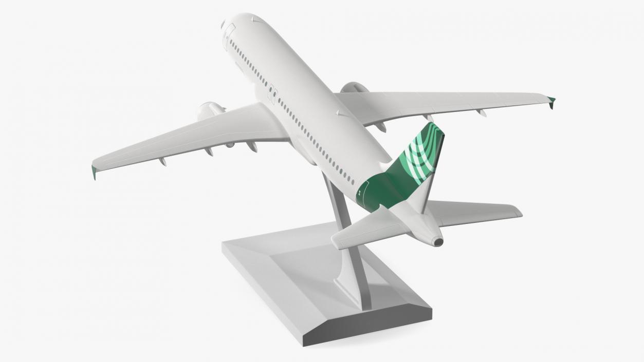 Low Wing Jet Airliner Scale Model with Stand 3D model