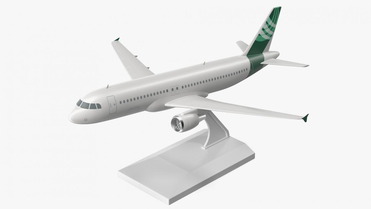 Low Wing Jet Airliner Scale Model with Stand 3D model